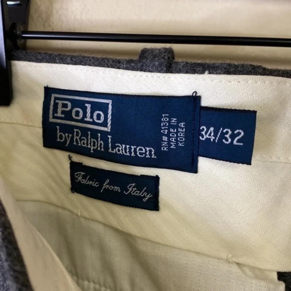 New! Polo by Ralph Lauren Gray Wool Dress Pants size 34/32